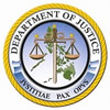 Department of Justice logo.