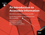 Book cover, An Introduction to Accessible Information.