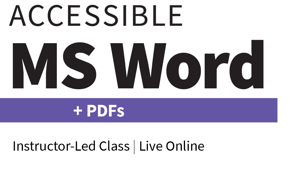 Accessible Word + PDF.