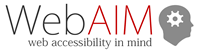 Web Aim dot Org logo.